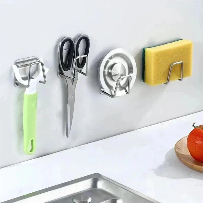 Stainless Steel Self-Adhesive Sponge Holder | Kitchen & Bathroom