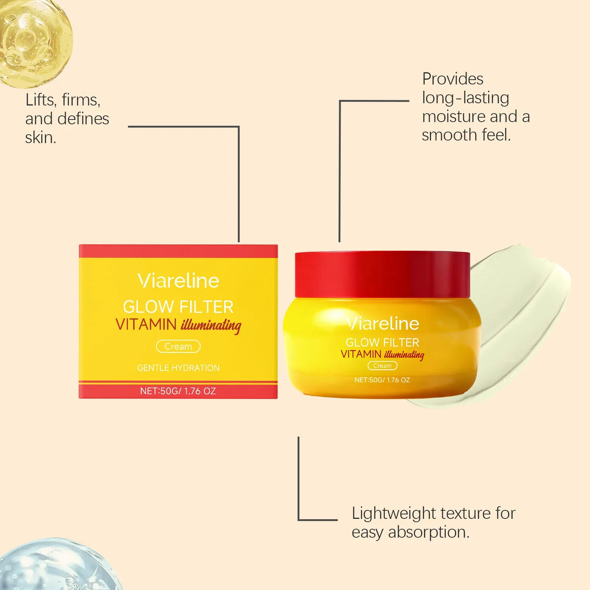 Vitamin Brightening Cream Hydrating Firming Glowing Smoothing