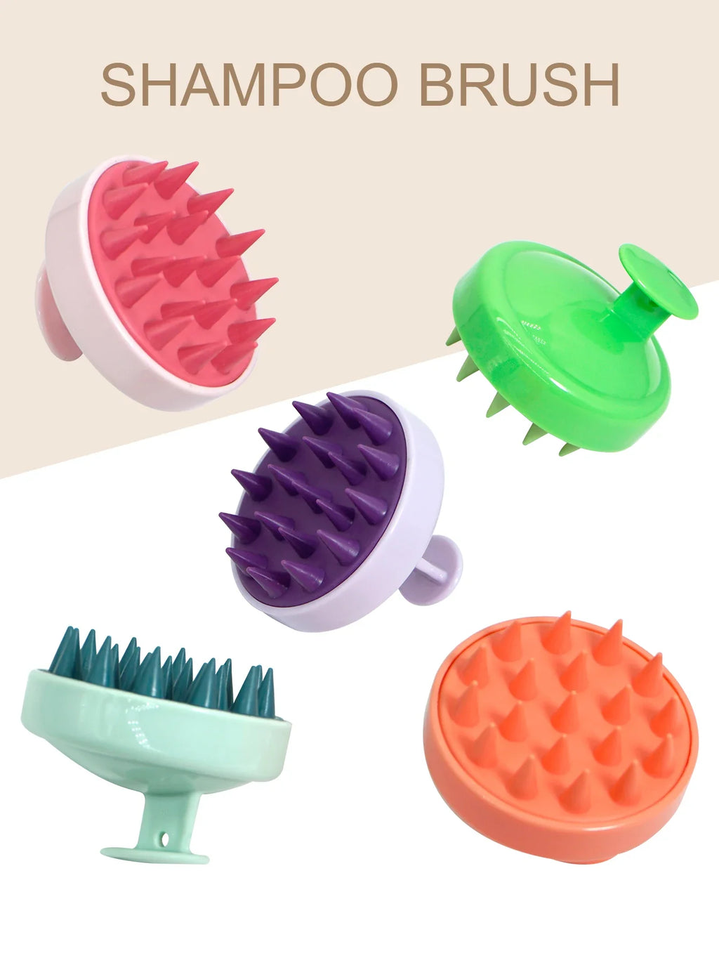 Silicone Scalp Massager Shampoo Brush – Hair & Body Spa
