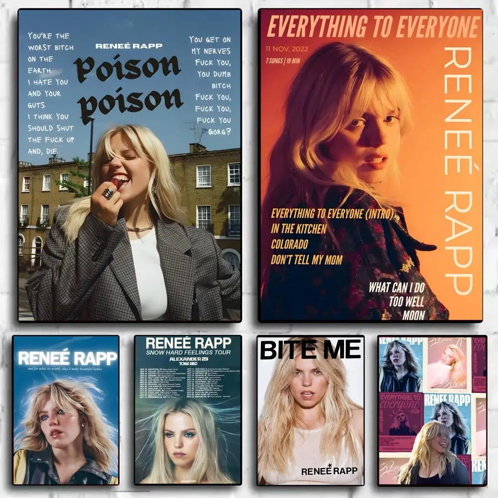 Renee Rapp Self-Adhesive Poster Sticker | Modern Wall Art