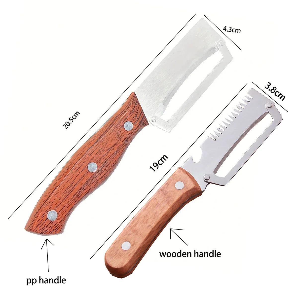 Stainless Steel Peeler with Wooden Handle | Fruit & Veg