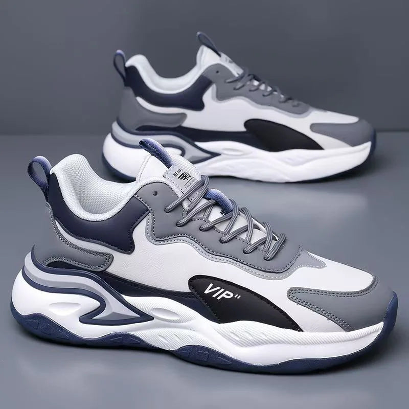 Men's Wear-Resistant Lace-Up Casual Sneakers | Anti-Slip