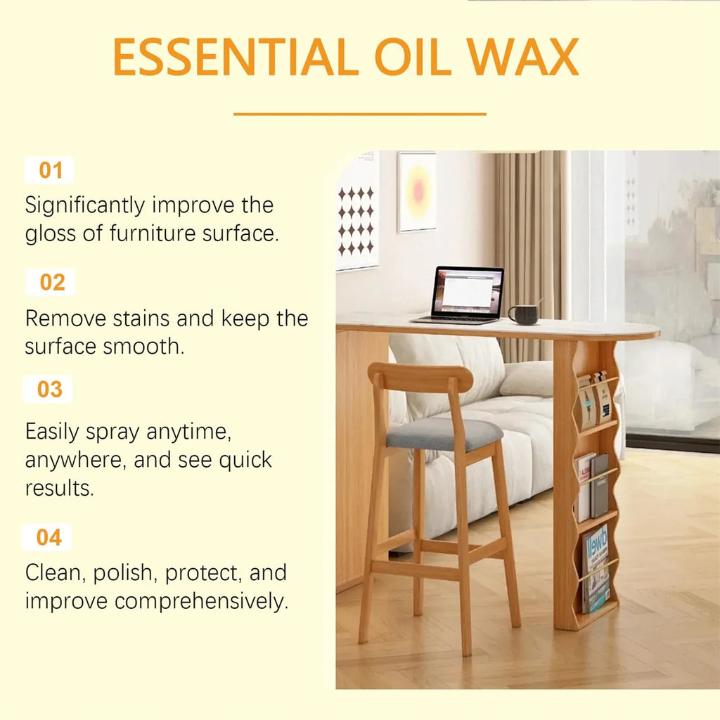 Natural Beeswax Wood Furniture & Hardwood Floor Polish Spray