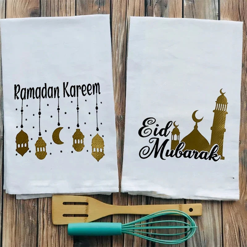 Ramadan Kareem Eid Mubarak Kitchen Tea Towel | Islamic Gift