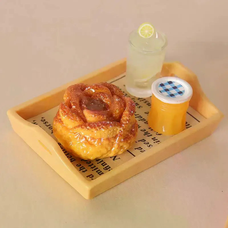 Miniature Coffee & Pastry Set | 1:12 Dollhouse Kitchen Accessory