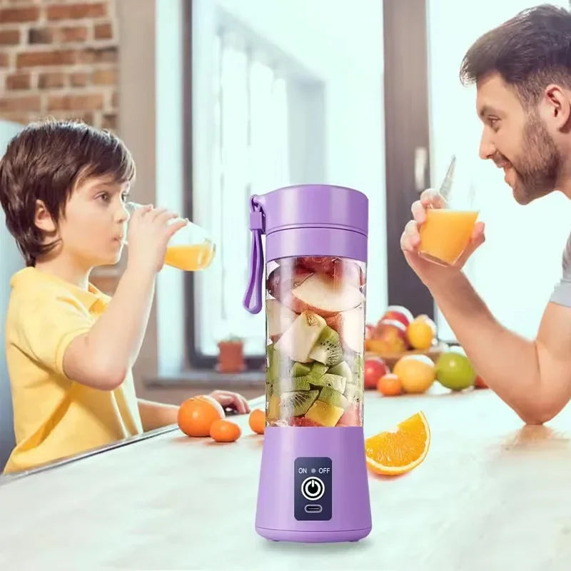 USB Rechargeable Portable Mini Blender – 6-Blade Juicer Cup