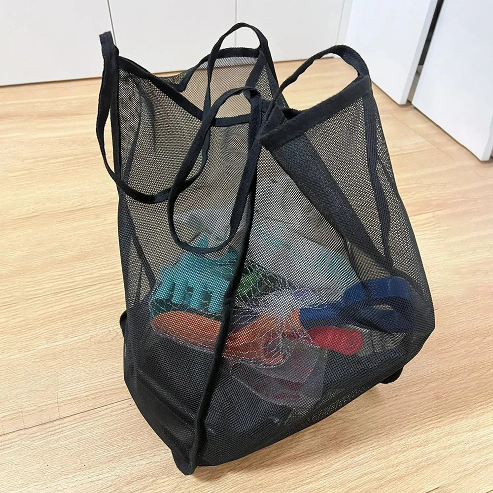 Transparent Mesh Beach Bag – Lightweight Large Capacity Tote