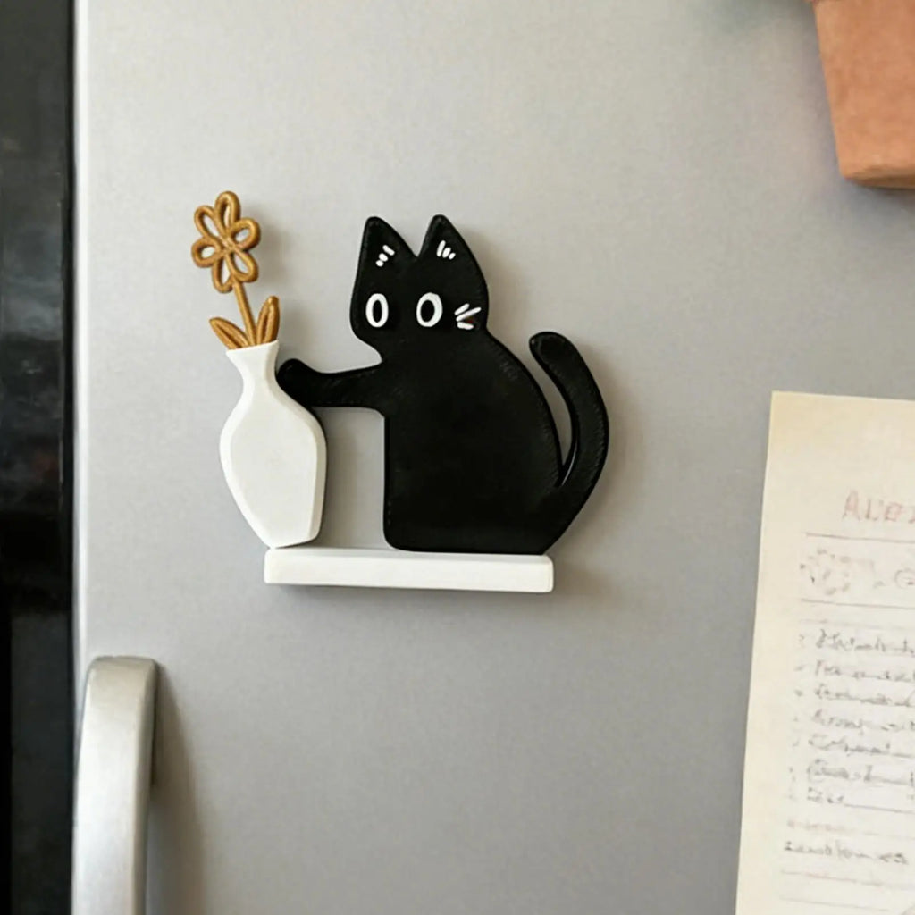Cat Whisker Holder Fridge Magnet – Cute Acrylic Magnetic Ornament