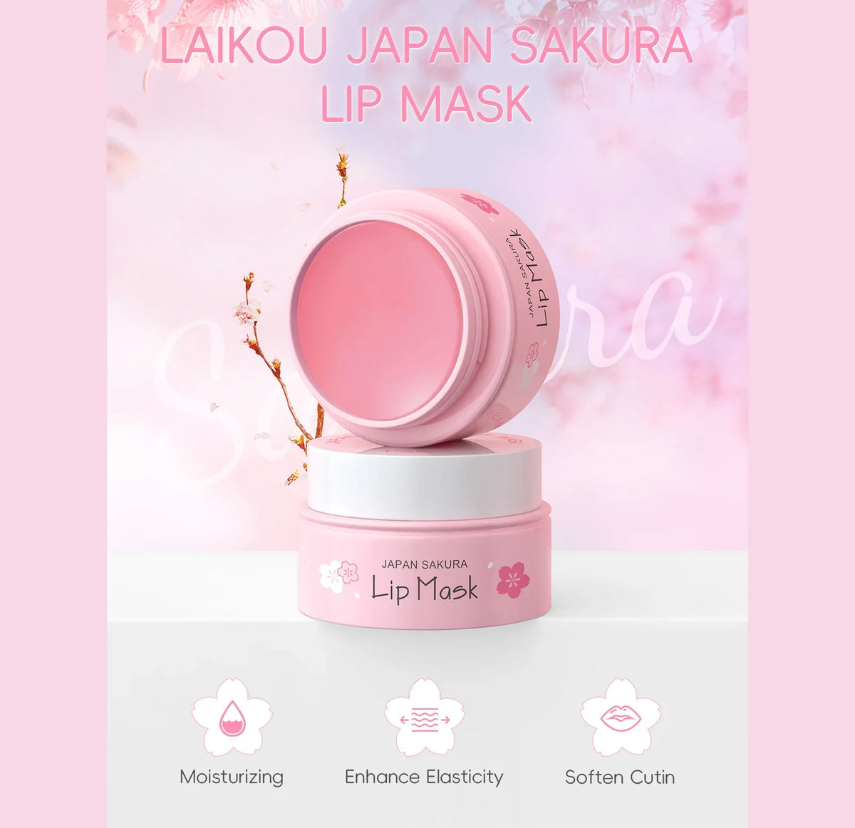 LAIKOU Sakura Lip Mask 8g – Overnight Hydrating Lip Treatment