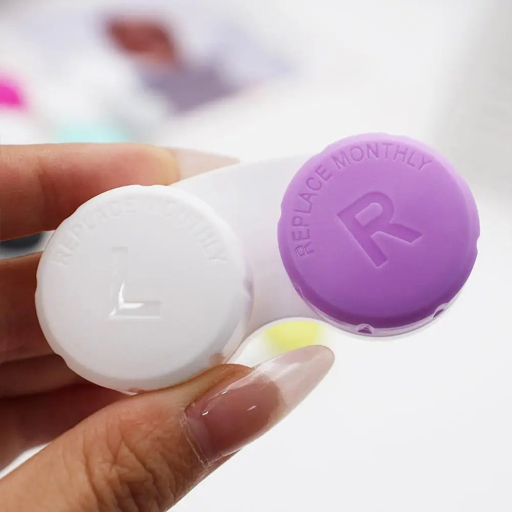 12-Pack Colorful Contact Lens Cases – Travel Holder Kit