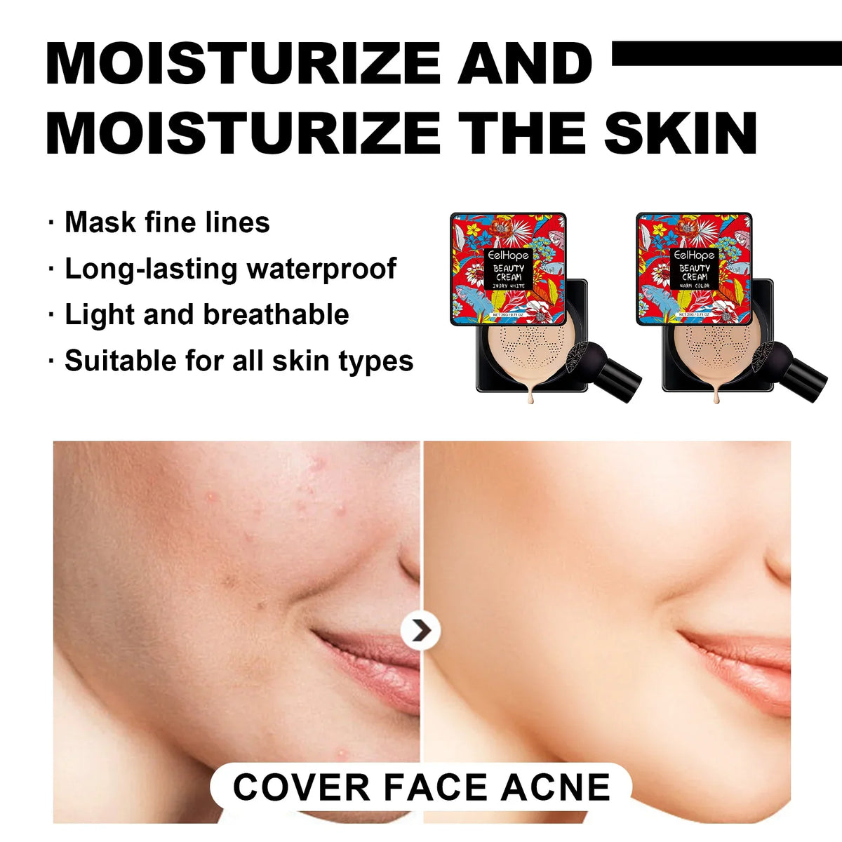 Mushroom Head Air Cushion CC Cream – Waterproof & Oil Control