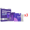 Purple Teeth Brightening Strips & Mouthwash Dental Kit