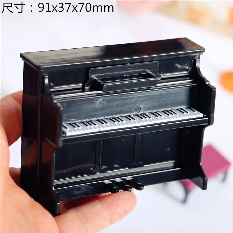 Miniature Piano 1 12 Dollhouse Mini Musical Stool Score Instrument