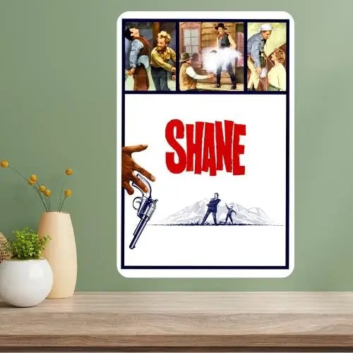 Shane Metal Movie Poster Sign – Vintage Aluminum Wall Art