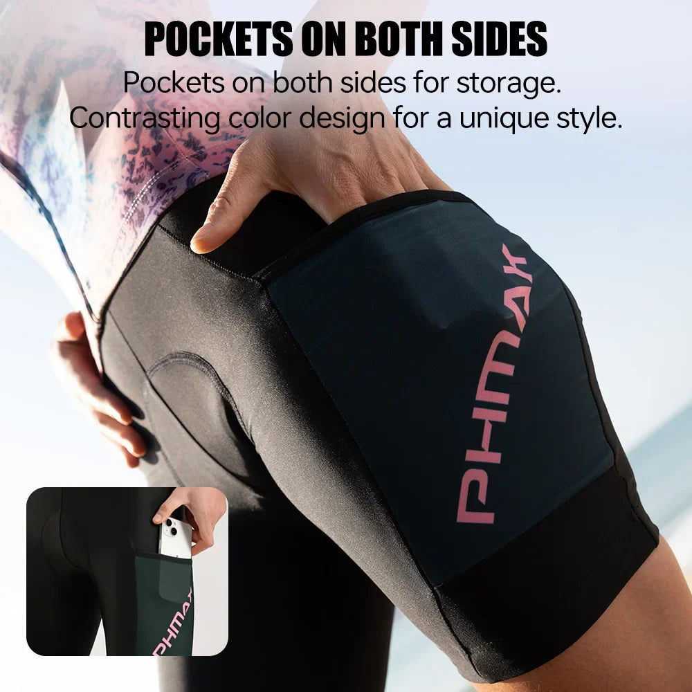 PHMAX Women's 5D Padded Cycling Shorts – Quick Dry Bike Shorts
