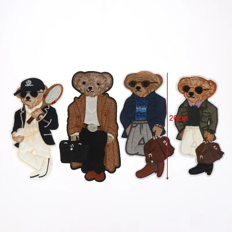 Large Bear Clothing Patch for DIY Craft Projects