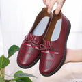 Women's Soft Sole Leather Loafers – Anti-Slip Casual Flat Shoes