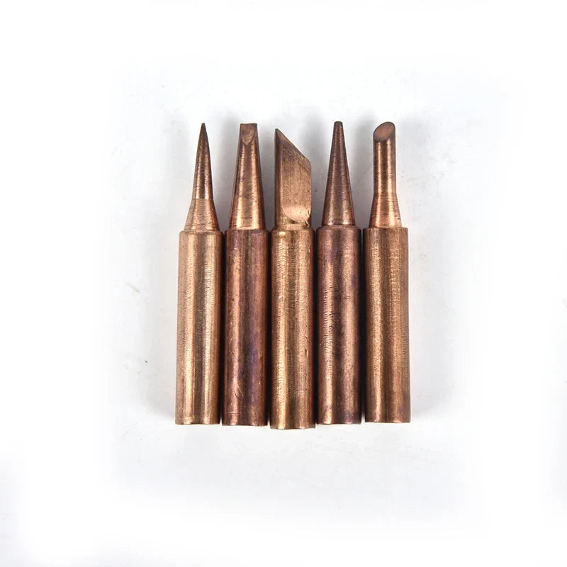 5-Pack Pure Copper 900M-T Soldering Iron Tips – Lead-Free
