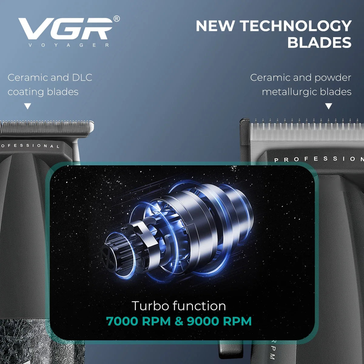 VGR V-640 S3 3-in-1 Electric Hair Clipper & Trimmer Set