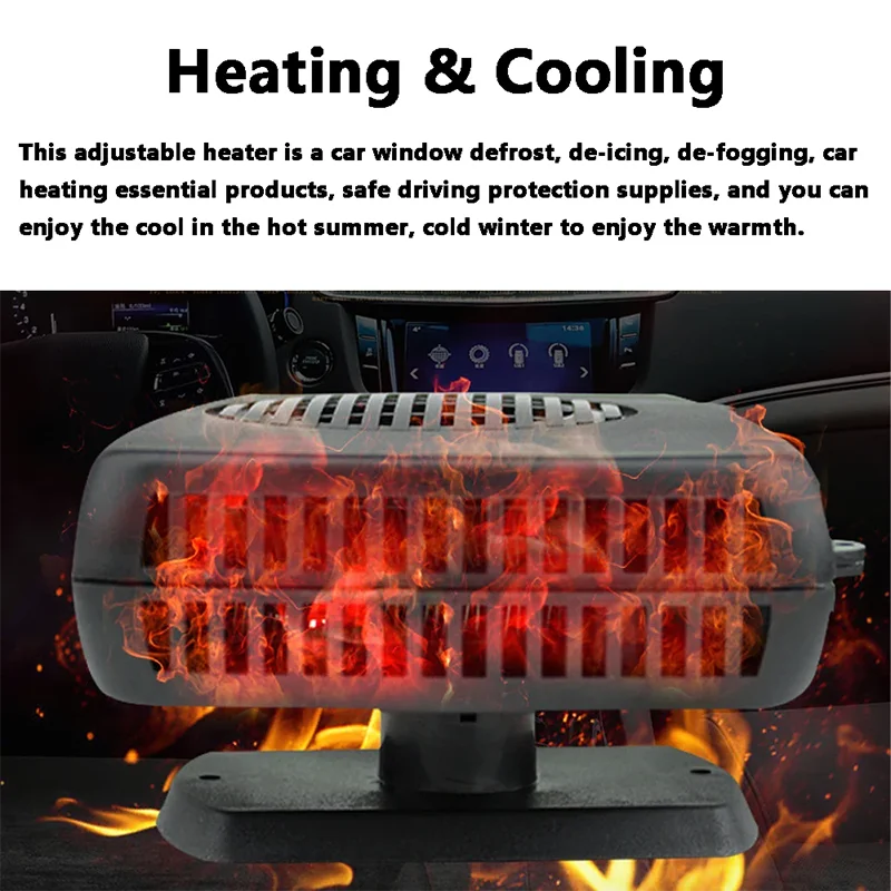 2-in-1 Car Windshield Defroster & Cooling Fan | 12V/24V