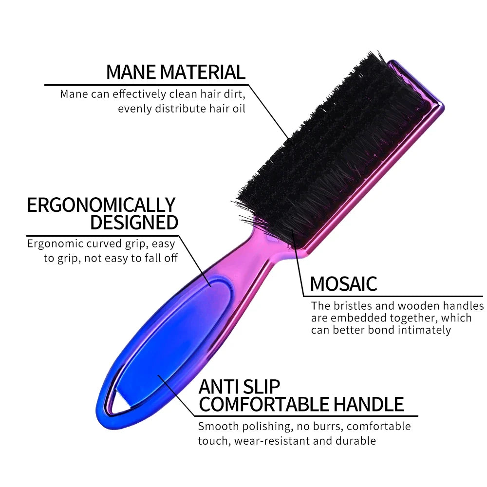 Professional Gradient Hair & Beard Cleaning Brush with Handle