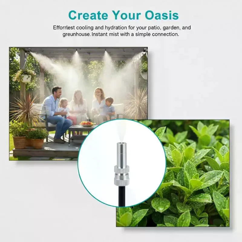 10-Pack Low Pressure Atomizing Misting Nozzles | Metal Sprayers