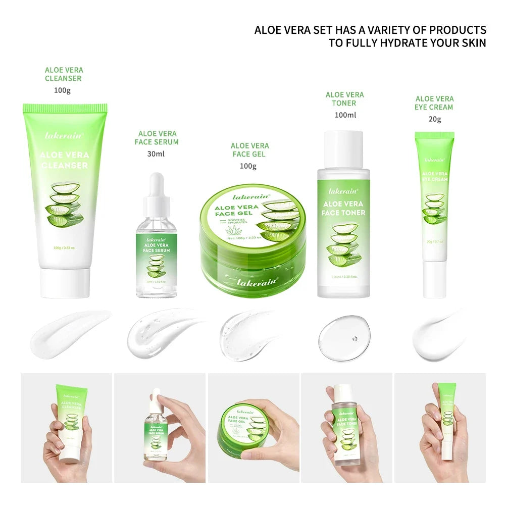 Aloe Vera 6-Piece Skin Care Set – Hydrating & Brightening Kit