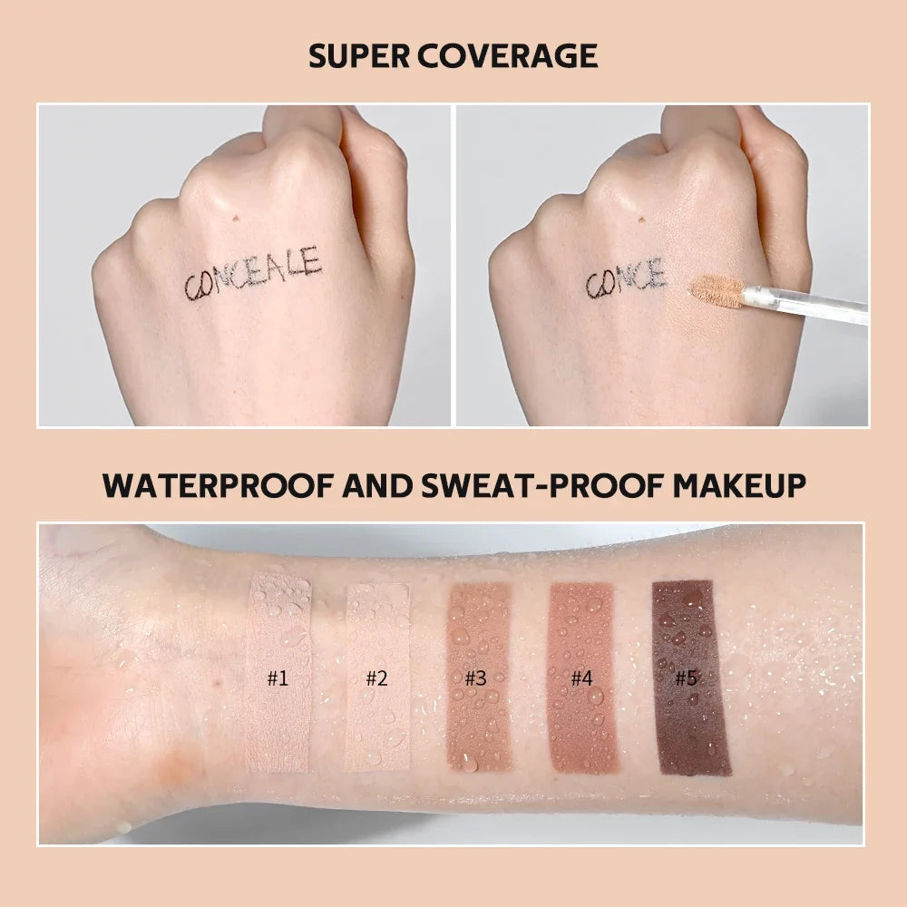 Lakerain 5-Shade Waterproof Matte Concealer & Foundation | Full Coverage