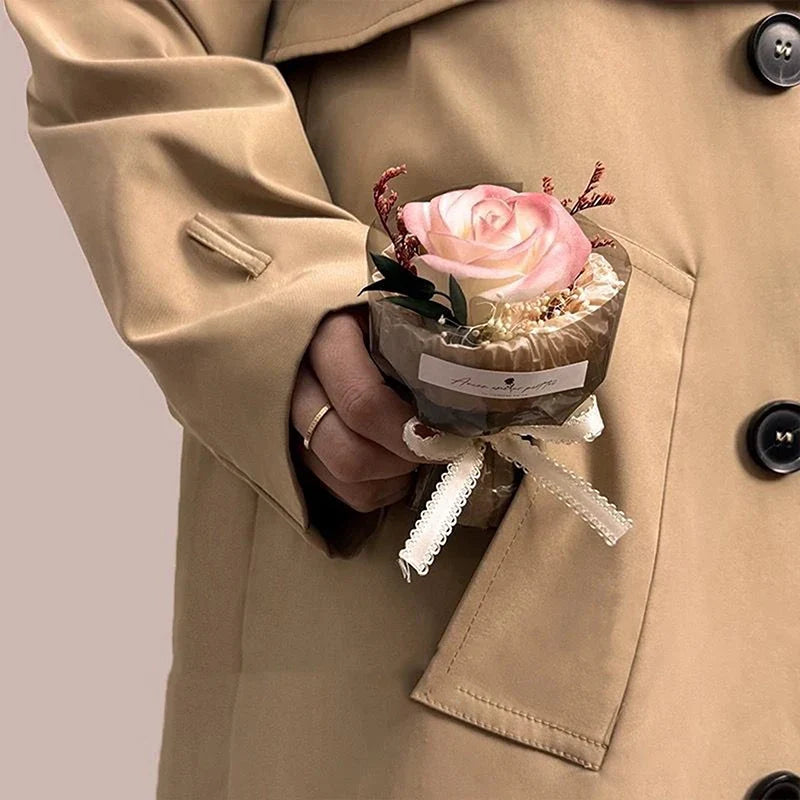 Mini Pocket Bouquet – Rose & Sunflower Soap Flower Gift Box