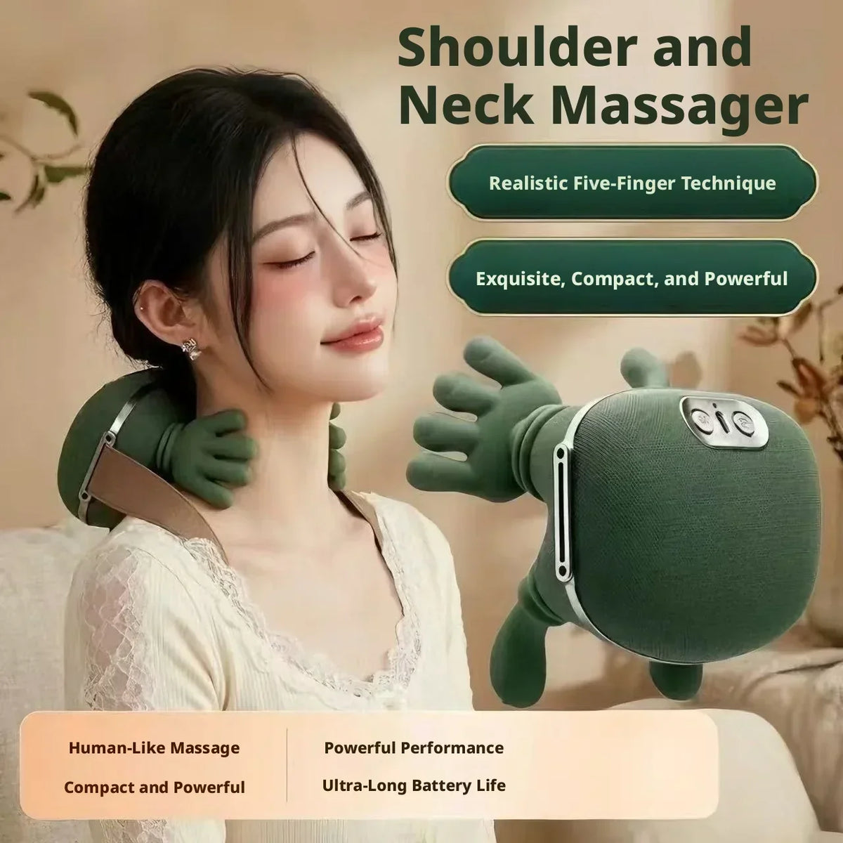 Portable Shoulder & Neck Massager | 4D Kneading Wireless