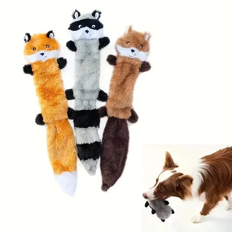 Plush Squeaky Dog Toy – Bite-Resistant Fleece Chew Toy