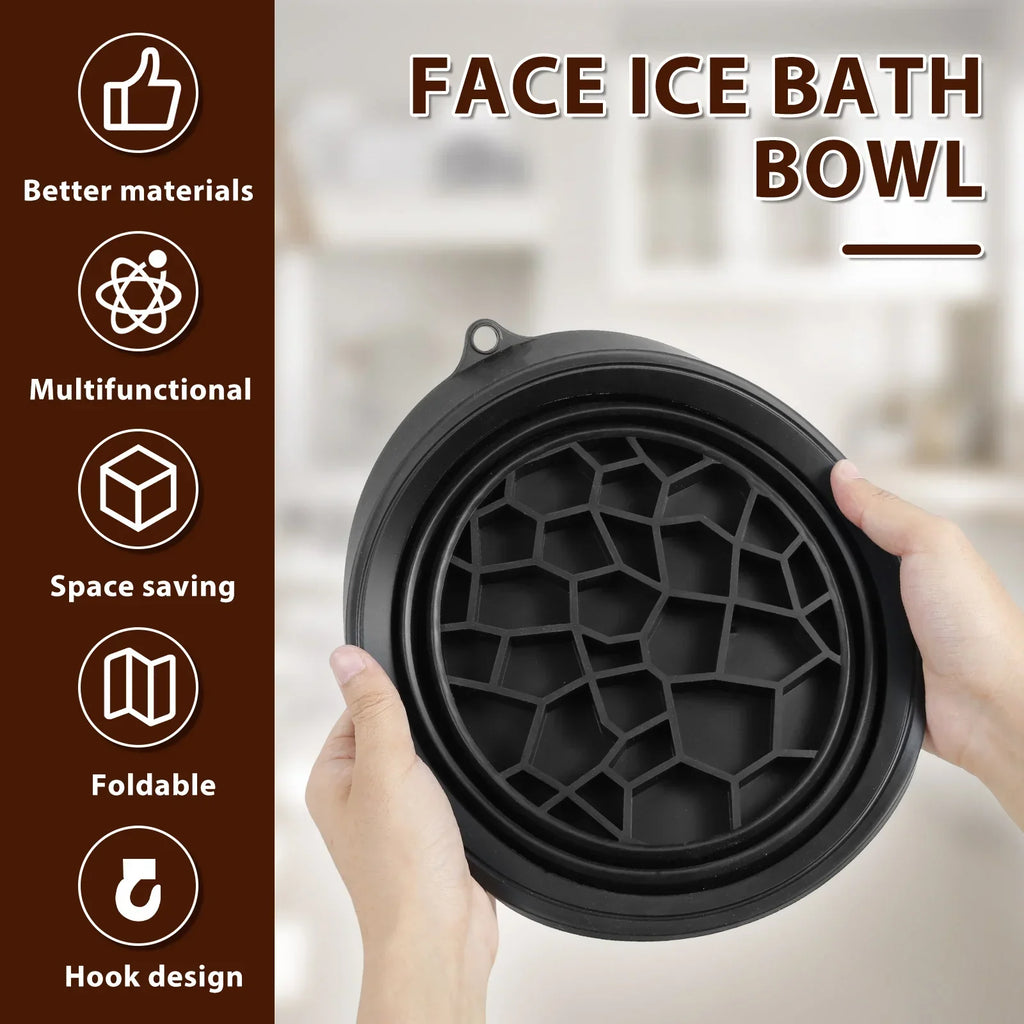 Foldable Silicone Ice Face Bath Bowl | Portable Skincare Basin