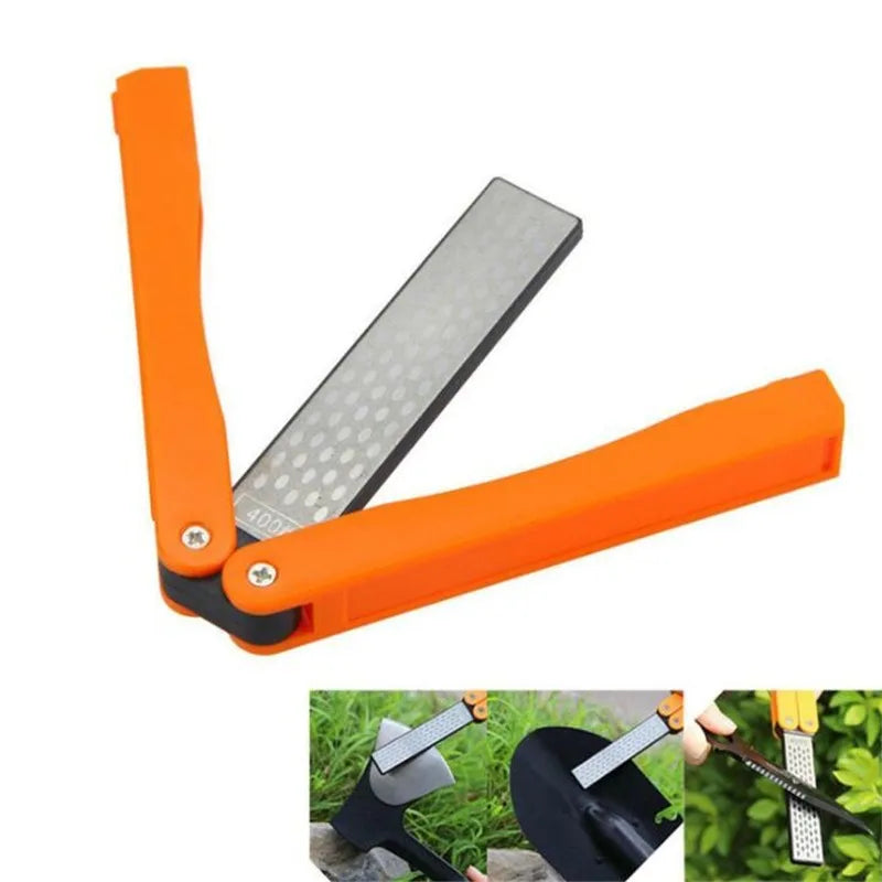 Portable Folding Double-Sided Diamond Knife Sharpening Stone