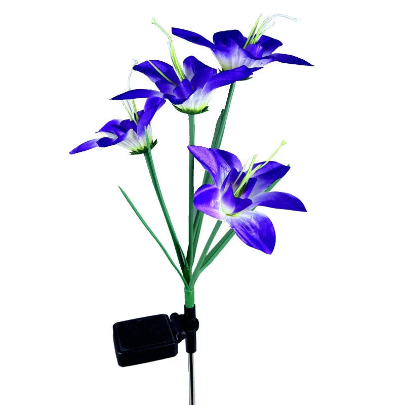 Solar Outdoor LED 4-head Dahlia Decorative Lamp Garden Lawn