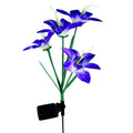 Solar Outdoor LED 4-head Dahlia Decorative Lamp Garden Lawn