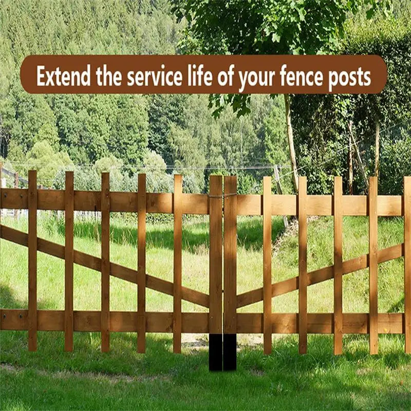 Fence Post Protectors 8-Pack | Waterproof Self-Adhesive PVC Wrap