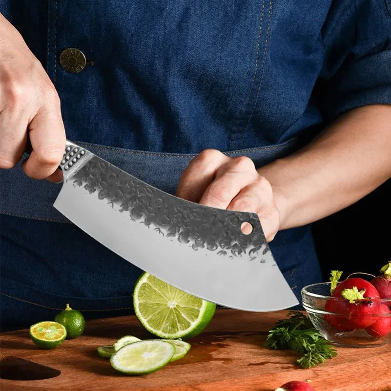 InLeung Hand Forged Meat Cleaver – Heavy Butcher Knife