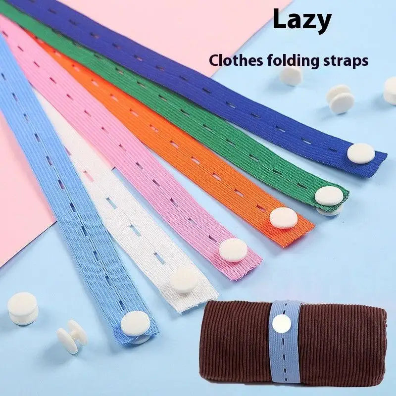10-Pack Nylon Elastic Bands with Button Hole | Clothes Organizer
