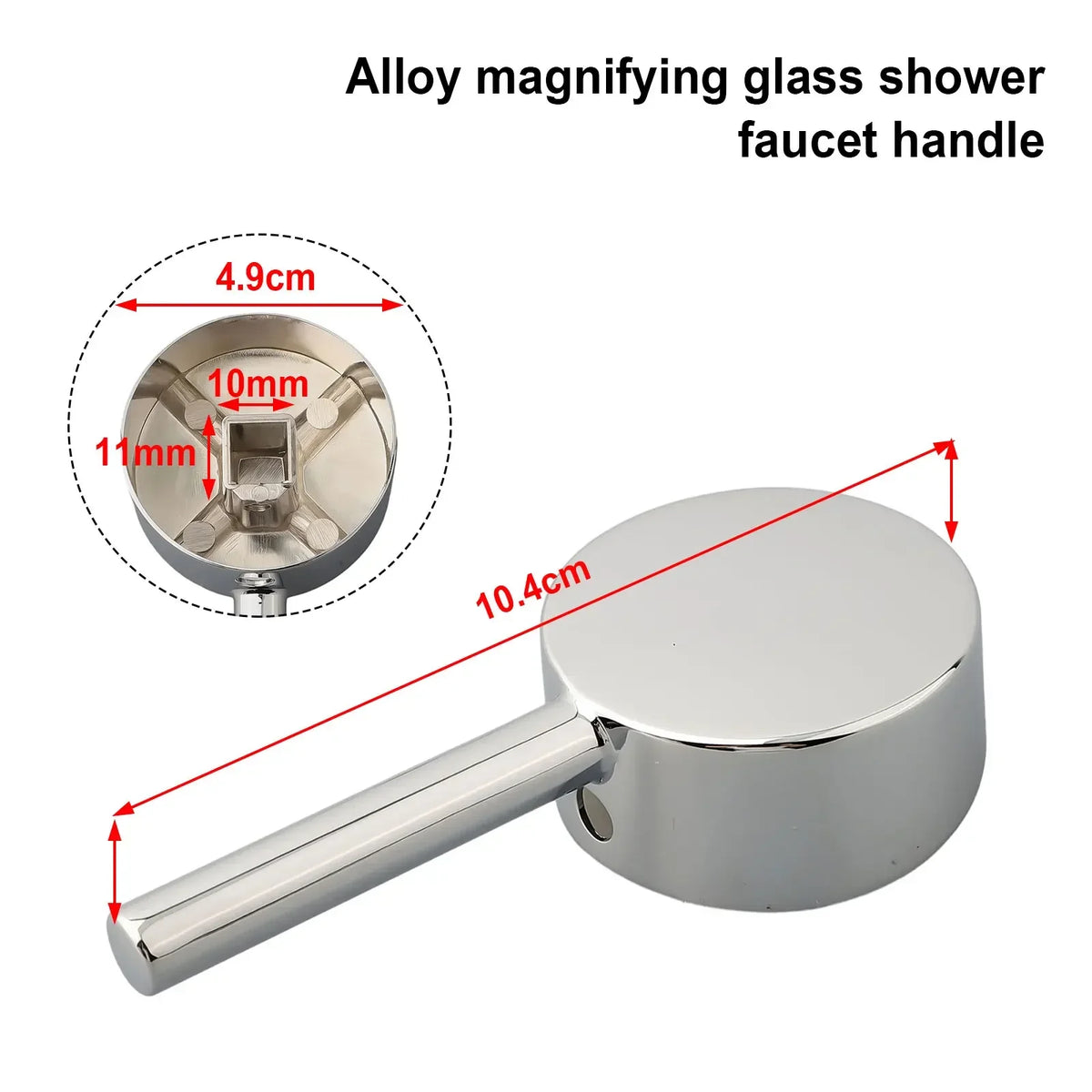 Chrome Zinc Alloy Faucet Handle – Bath & Shower Replacement
