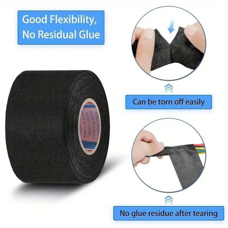 Flame Retardant Wiring Harness Tape 105°C Heat-Resistant 15m