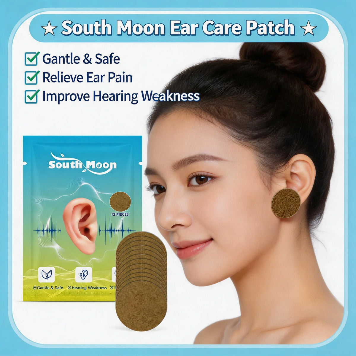 Ear Care Moisturizing Patch – Soft, Lightweight, 12 Pcs