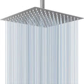 Square Rainfall Shower Head 8/10/12" Stainless Steel Ultra-Thin