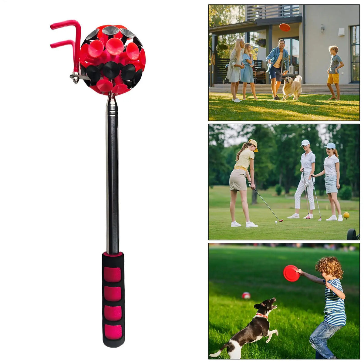 Retractable Golf Ball Retriever – 3M Telescopic Steel Grabber