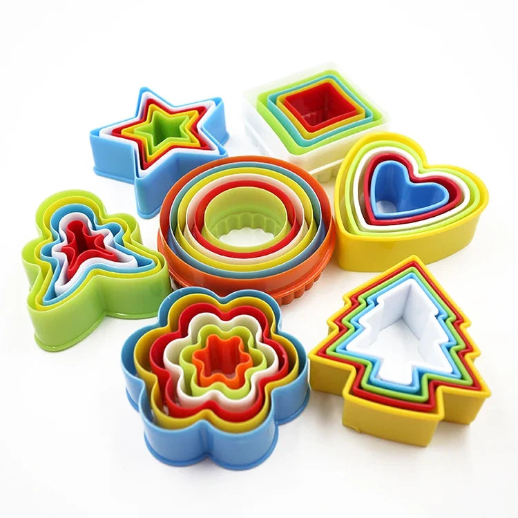 Cookie Cutter Mold Set – Circle, Heart, Star & Flower Shapes