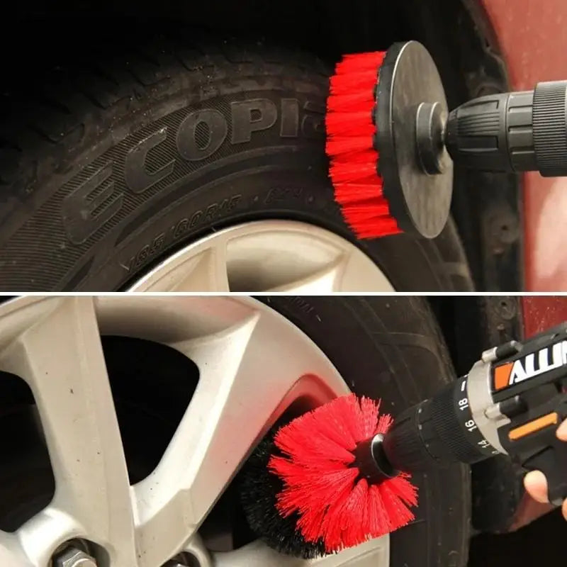 3-Piece Drill Scrubber Brush Set – Bathroom Cleaning Kit