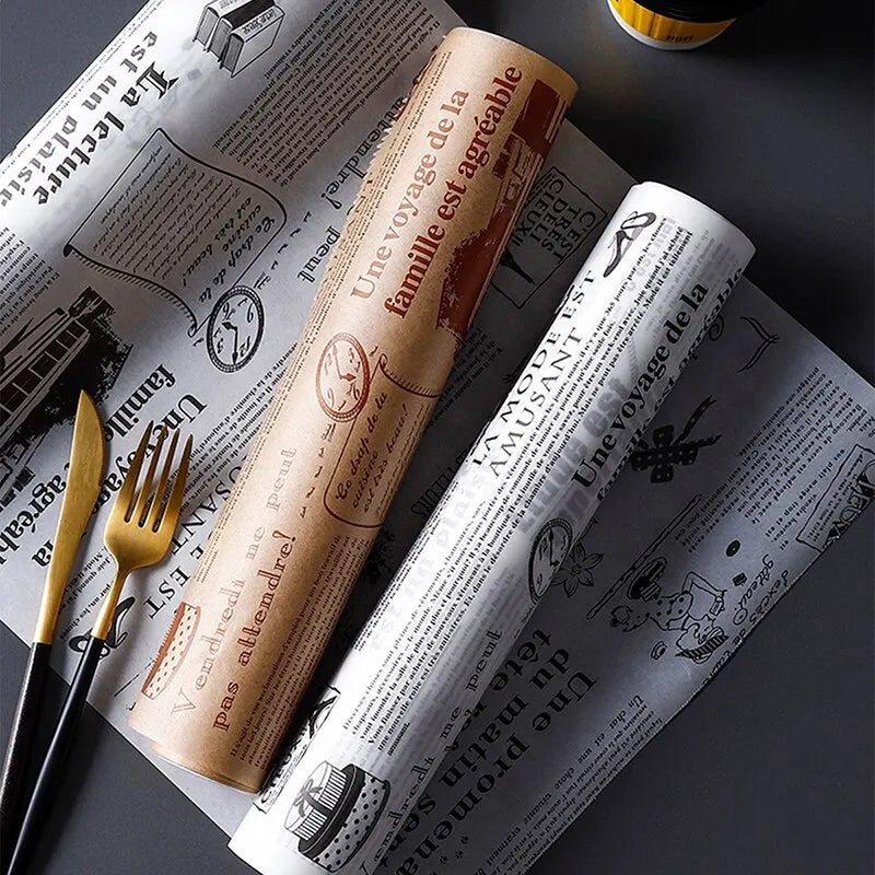 Oil-absorbing Paper Roll Baking Meal Mat Slide Cutter Easy Cut