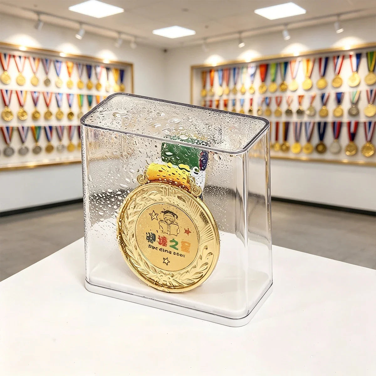 Transparent Stackable Acrylic Medal Display Storage Box Certificate