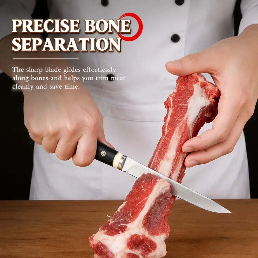 PLYS Stainless Steel Kitchen Knife with Leather Sheath | 8.6"