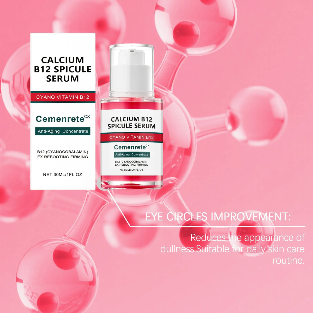 Anti-aging Serum Collagen Smooth Wrinkle Vitamin Calcium B12 Pores