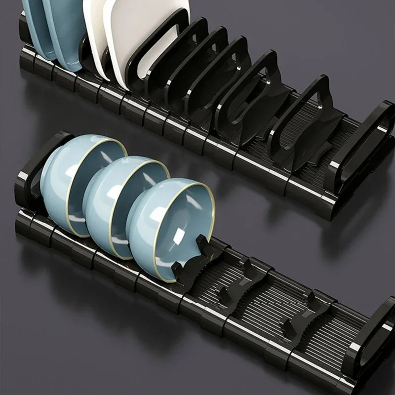 Kitchen Cabinet Dish Rack & Plate Divider Organizer